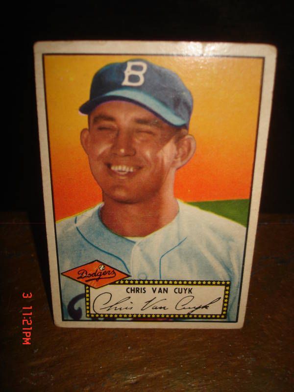 1952 TOPPS CHRIS VAN CUYK CARD#53 BROOKLYN DODGERS  