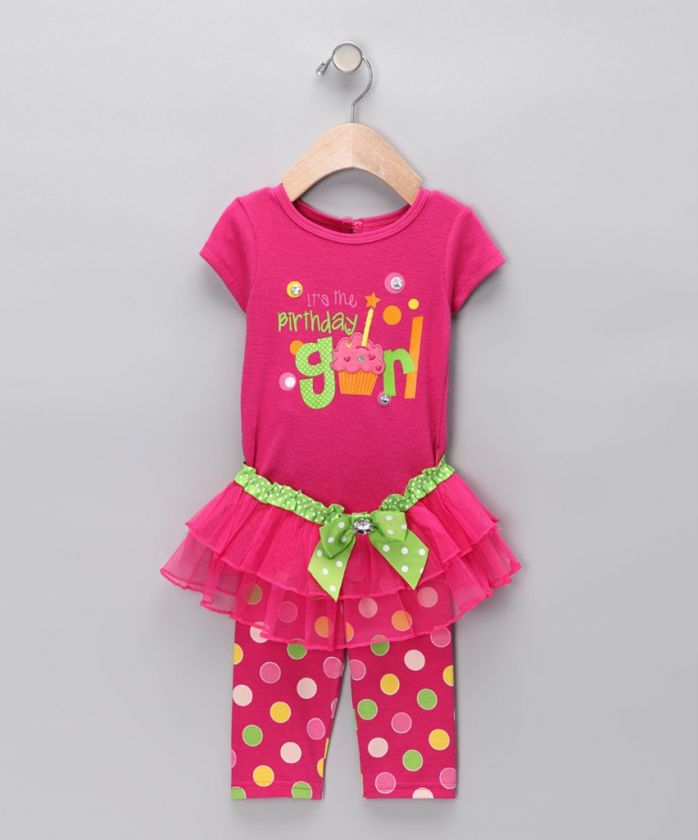 Krazy Legs Pink Birthday Girl Tutu Set  