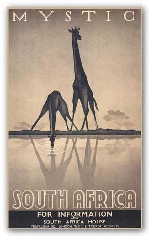 Mystic South Africa Print Ullman GIRAFFE TRAVEL SAFARI  