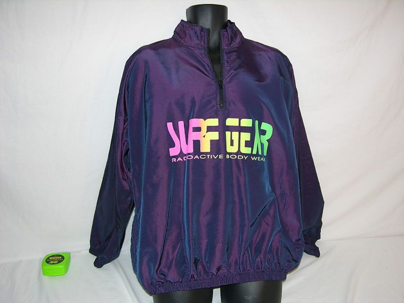 VINTAGE RADIOACTIVE SURF WINDBREAKER AWESOME  