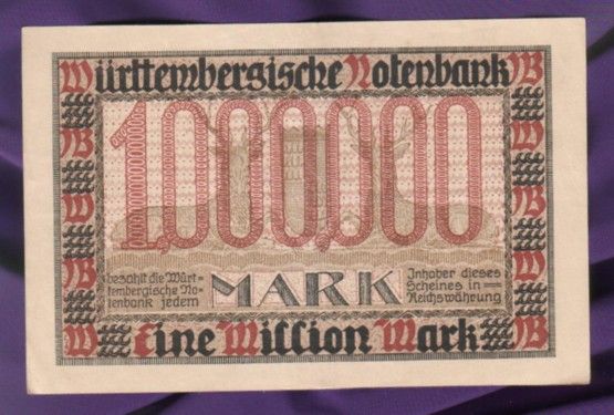 Rare  WWII German 1,000,000 Million Note  Uncirculated  