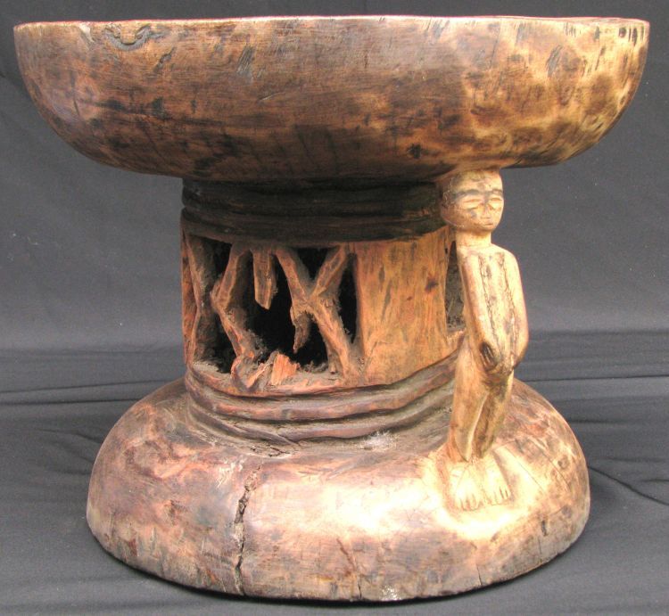 MBUNDA   AFRICAN TRIBAL STOOL   ZAMBIA # 10755  