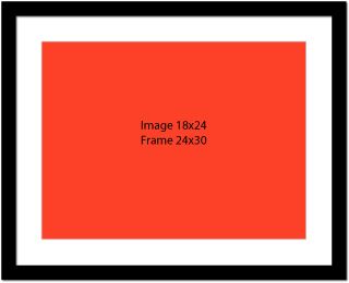 24x30 Black Wood Custom Picture Frame Mat 18x24 Photo  