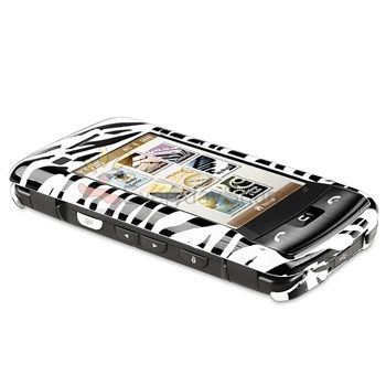 BLACK WHITE ZEBRA SKIN PRO RUBBER HARD CASE COVER for LG ENV ENVY 