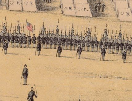 Civil War map Military camps Maryland, Baltimore  