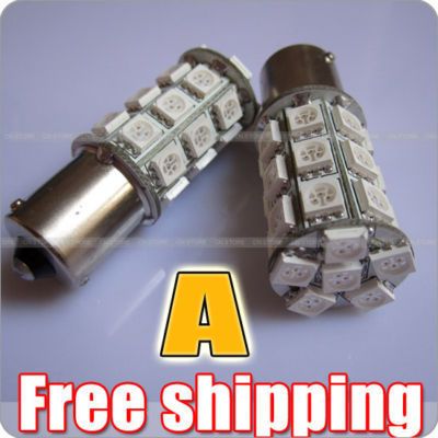 2x BAU15S Amber 27 SMD Signal PY21W 150º LED Lights  