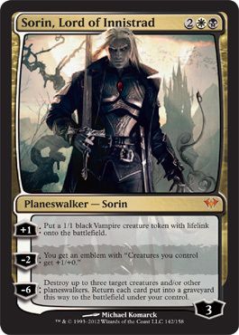 Sorin, Lord of Innistrad Dark Ascension MTG  