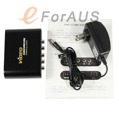 Component Ypbpr Video Audio to HDMI AV Converter HD With Cable  