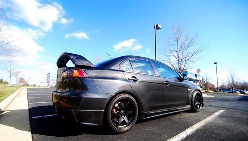 MITSUBISHI EVO 8 9 10 VARRSTOEN 18X9.5 BLACK RIM WHEELS  