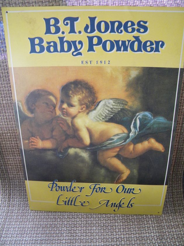 JONES BABY POWDERFOR YOUR LITTLE ANGELSMETAL SIGN  