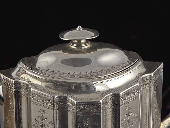 Sterling Silver George III Teapot, London 1792  