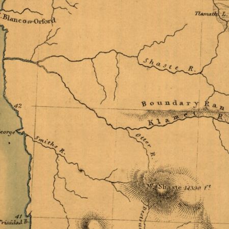 1849 map of Gold mines and mining, California  