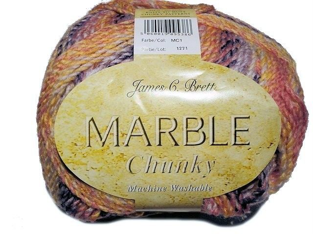   BRETT MARBLE CHUNKY MACHINE WASHABLE WOOL YARN   200g BALL  