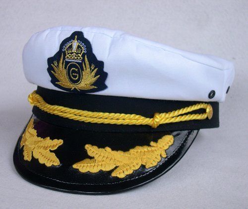 NEW Captain Cap Captains Hat,Skipper Sailor Boat Yacht  