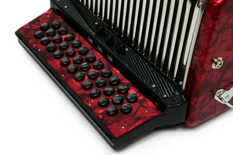 Hohner Corona II Xtreme Tex Mex Accordion   Red E A D CXIIER 