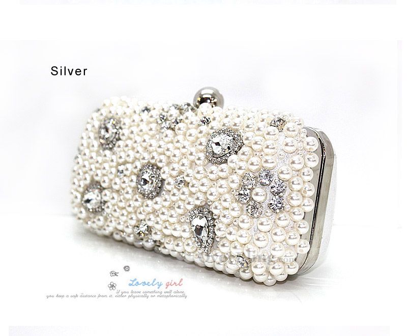 T27001 Ladys Imitation Pearl Clutch/Evening Bag Handbag Party Bags 