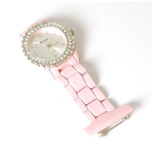 BOXX Pink Enamel Nurses/Beauticians Fob Watch  