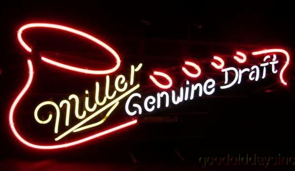 Miller Genuine Draft Saxophone Neon Beer Sign Light  