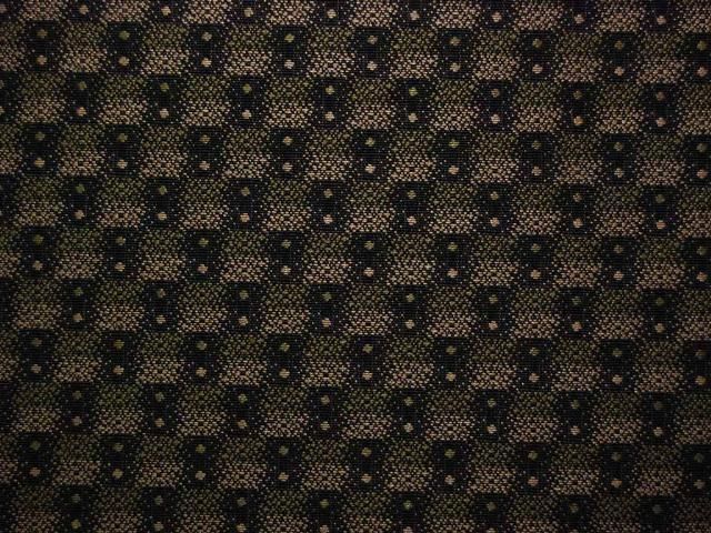 Black Green Woven Check Drapery Upholstery Fabric  