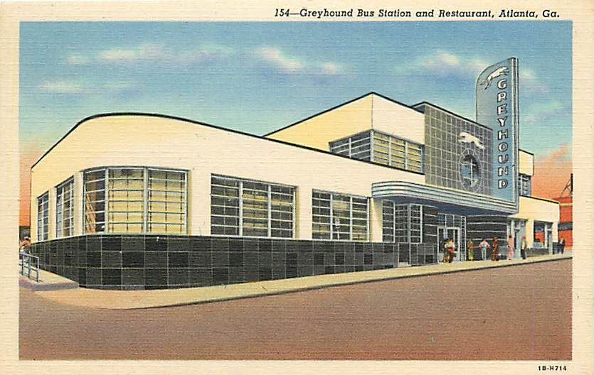 GA ATLANTA GREYHOUND BUS STATION RESTAURANT T32463  