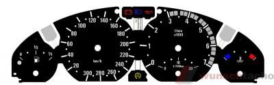 Tachoscheibe Tacho BMW E46 M3 Optik 300Kmh Benziner  