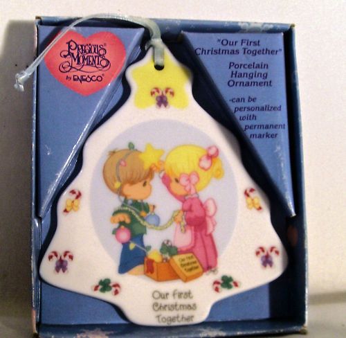 Precious Moments Our 1st Xmas Together Ornament Orig Box Exc Cond 
