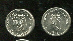 Panama, KM 32 2.5 Cents 1973 UNC  