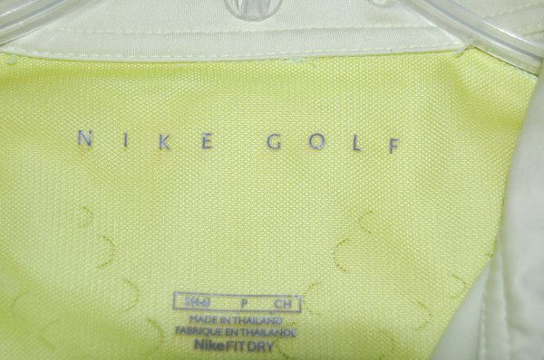 NIKE FIT DRY YELLOW GREEN GOLF POLO SHIRT WOMENS SMALL  