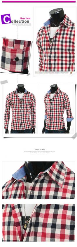 Mens Long Sleeve Plaid Check Dress Shirts Collection  