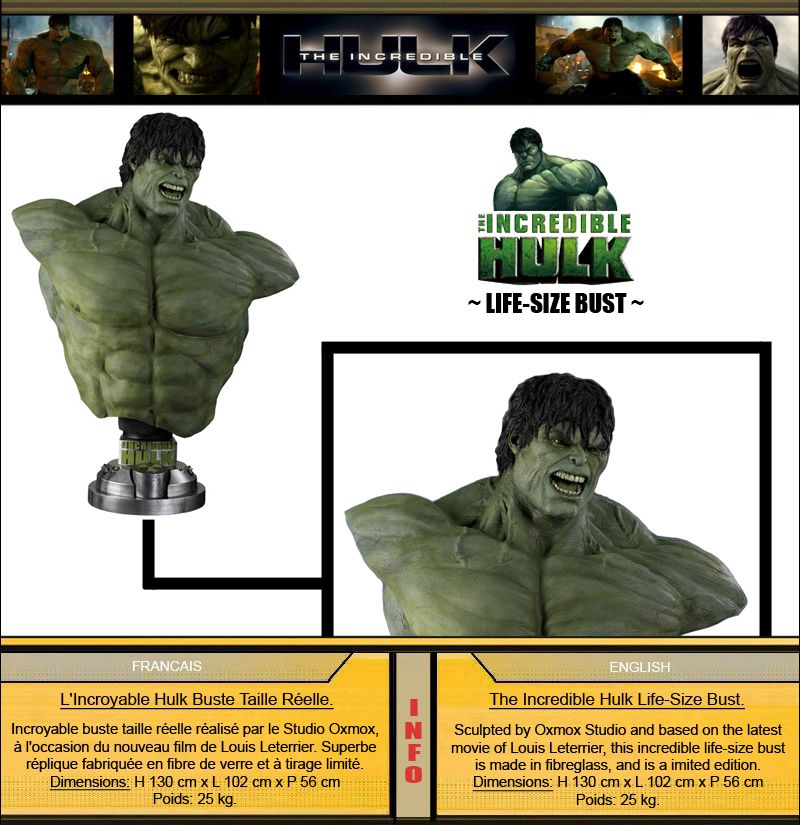 The Incredible Hulk Life Size Bust (51)   Oxmox Muckle  