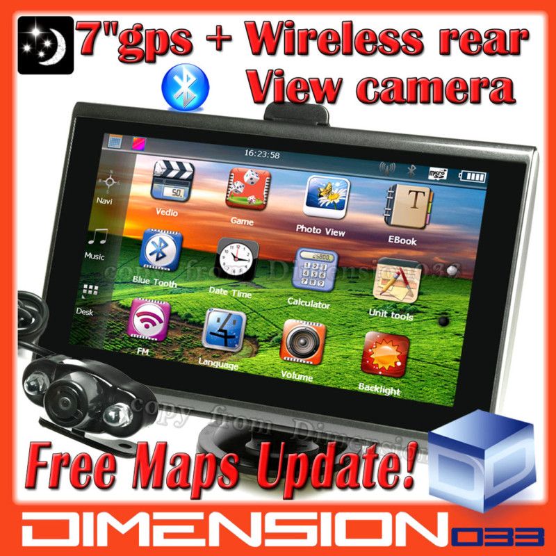 HD GPS+Wireless rear camera Bluetooth 4G Card 128RAM  