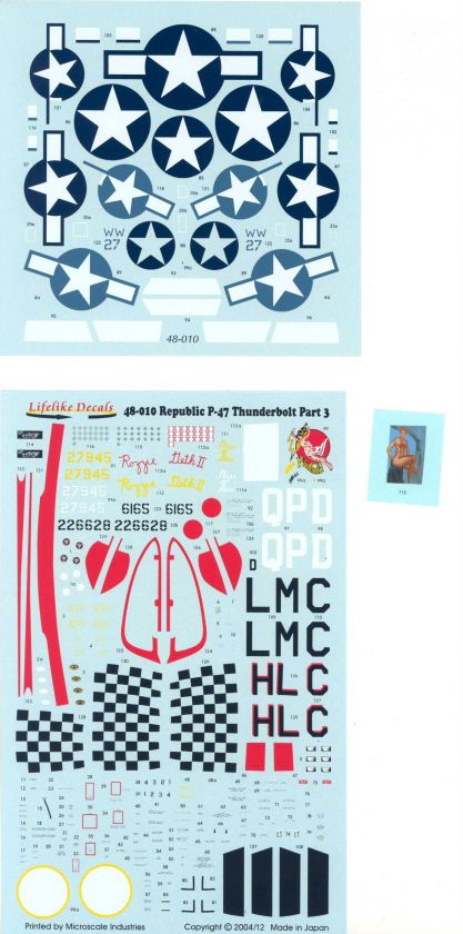 Lifelike Decals 1/48 P 47D THUNDERBOLT Part 3  