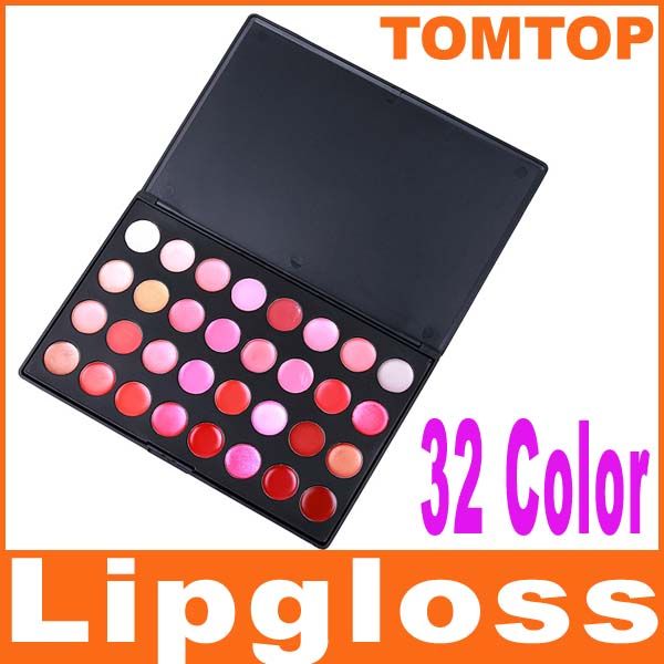 Professional 32 Color Cosmetic Lip Lips Gloss Lipsticks Makeup Palette 