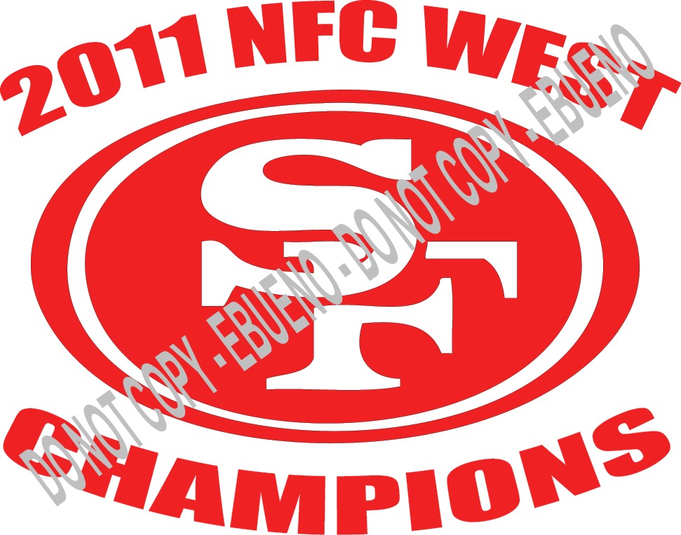 San Francisco Forty Niner 49er NFC West Champion Decal Sticker  