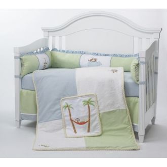 Brand New Monkeying Around 4 Piece Crib Bedding Set by Bebe Star