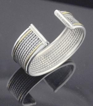 David Yurman 7 Row Wheaton Collection Cuff Bracelet $1650  