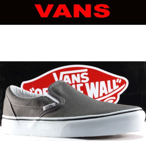 VANS SHOES Classic Slip On charcoal Women(8.5)=Men(7)  