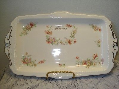 Royal Albert Wild Rose 25th Anniversary Sandwich Tray  