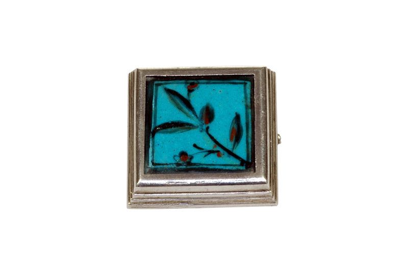 Brooch Wiener Werkstatte Enamelled Silver Art Nouveau Vienna Secession 