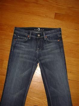 SEVEN 7 FOR ALL MANKIND JEANS DARK WASH STRETCH FLYNT BOOTCUT 26 