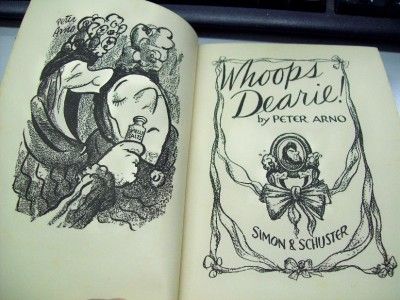   AUTOGRAPHED SIGNED BOOK PETER ARNO WHOOPS DEARIE HARD COVER 1927