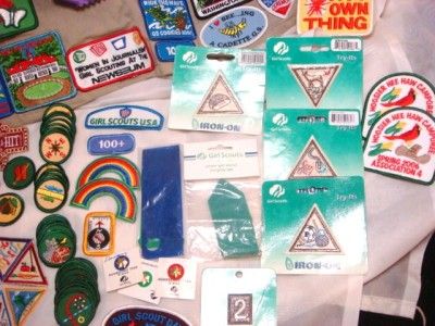 LOT 130+ PC GIRL SCOUT GS PATCHES PINS VESTS DAISY BROWNIE JUNIOR 