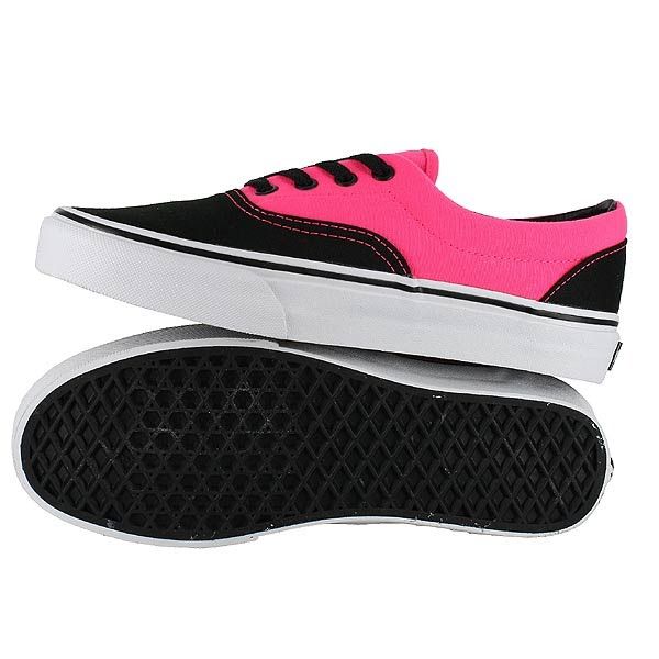 VANS ERA NEON PINK BLACK UNISEX MENS US SIZE 8.5, WOMENS 10  