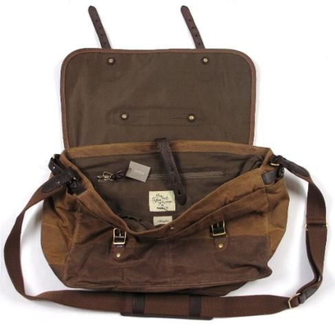 Crew Abingdon Messenger Bag Khaki  