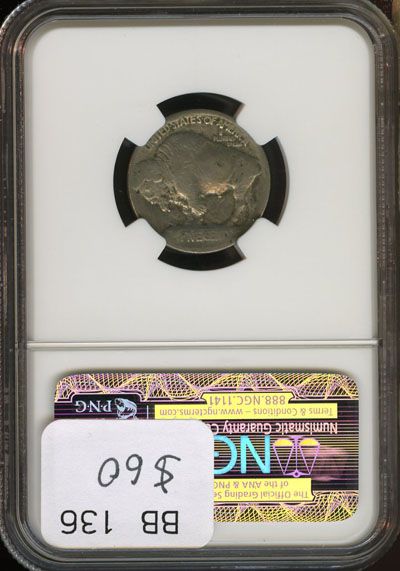   NGC FINE DETAILS SCRATCHES TYPE 1 BUFFALO NICKEL 5C BB136  