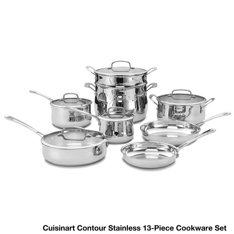 NIB Cuisinart CONTOUR 13 Pc Cookware Excellent Cooking Set NEW 