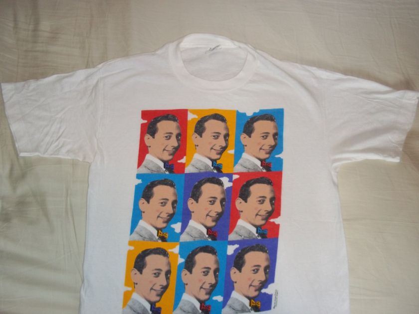 vtg PEE WEE HERMAN 1987 Warhol t shirt MEDIUM M tee  