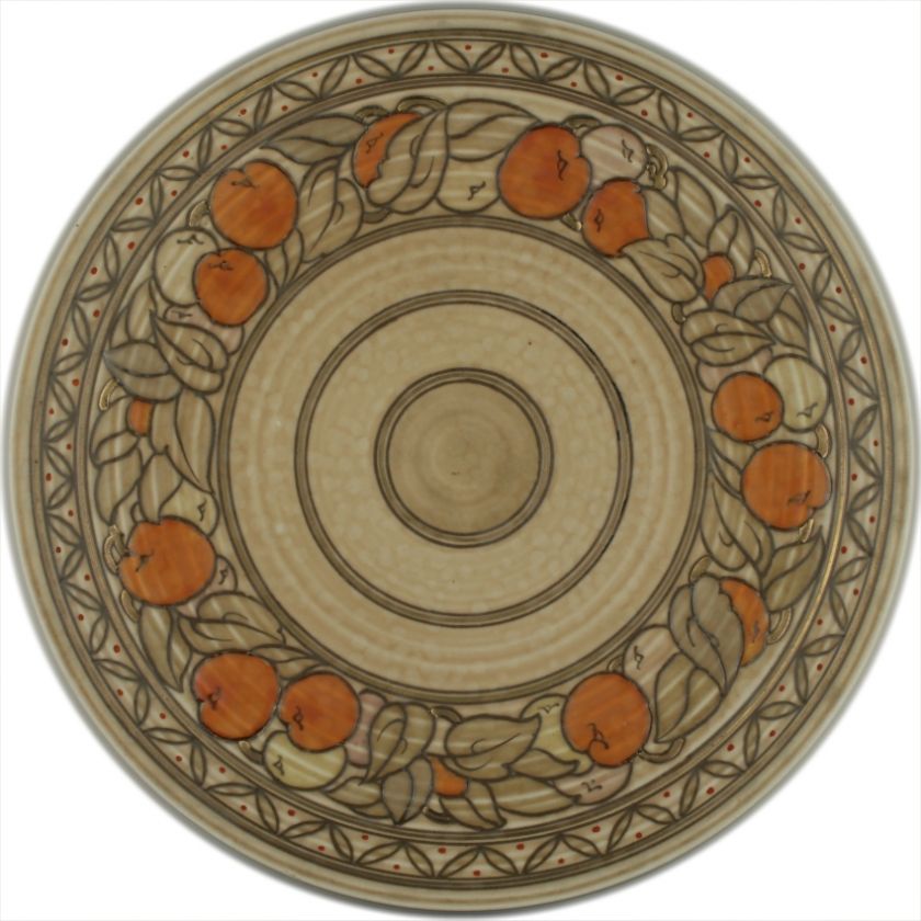 Charlotte Rhead Crown Ducal Fruit Border Plate Charger  