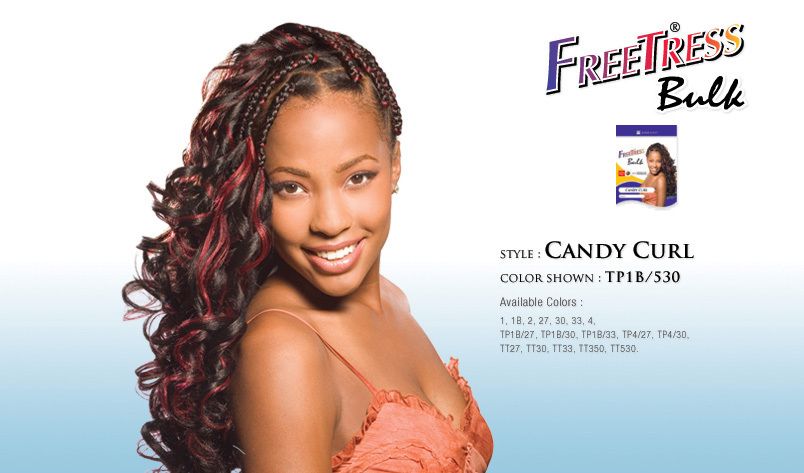 CANDY CURL BRAID FREETRESS SYNTHETIC BRAID BULK HAIR  