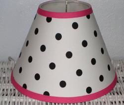 ADDISON Polka Dot LampShade mw Pottery Barn Kids Pink  